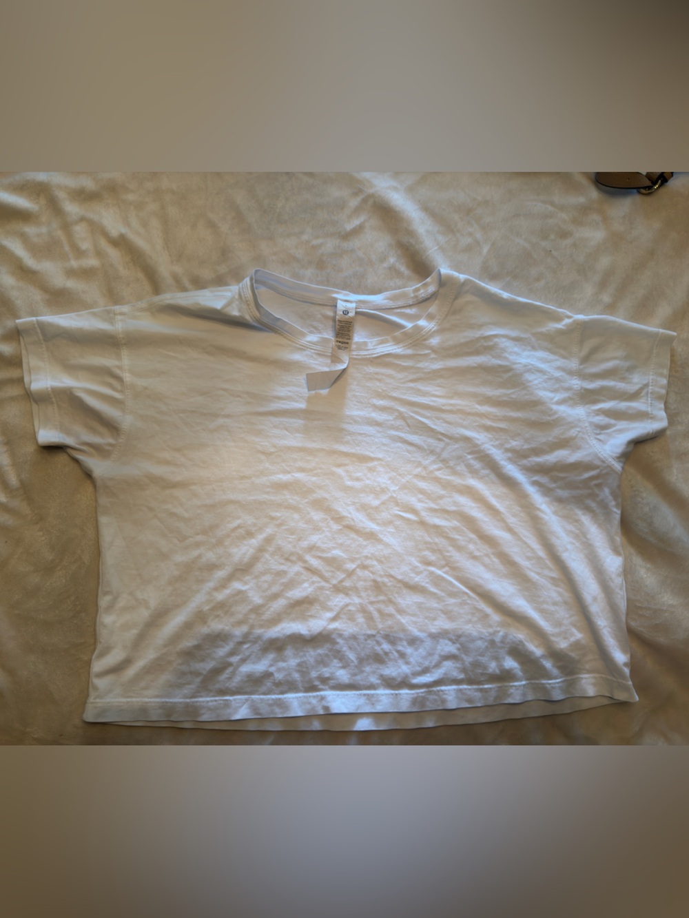 lululemon athletica White Crop Tee